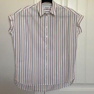 Madewell XS white striped shirt